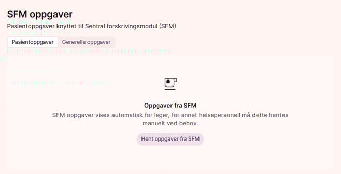 For sykepleier må SFM-oppgaver hentes ut ved behov